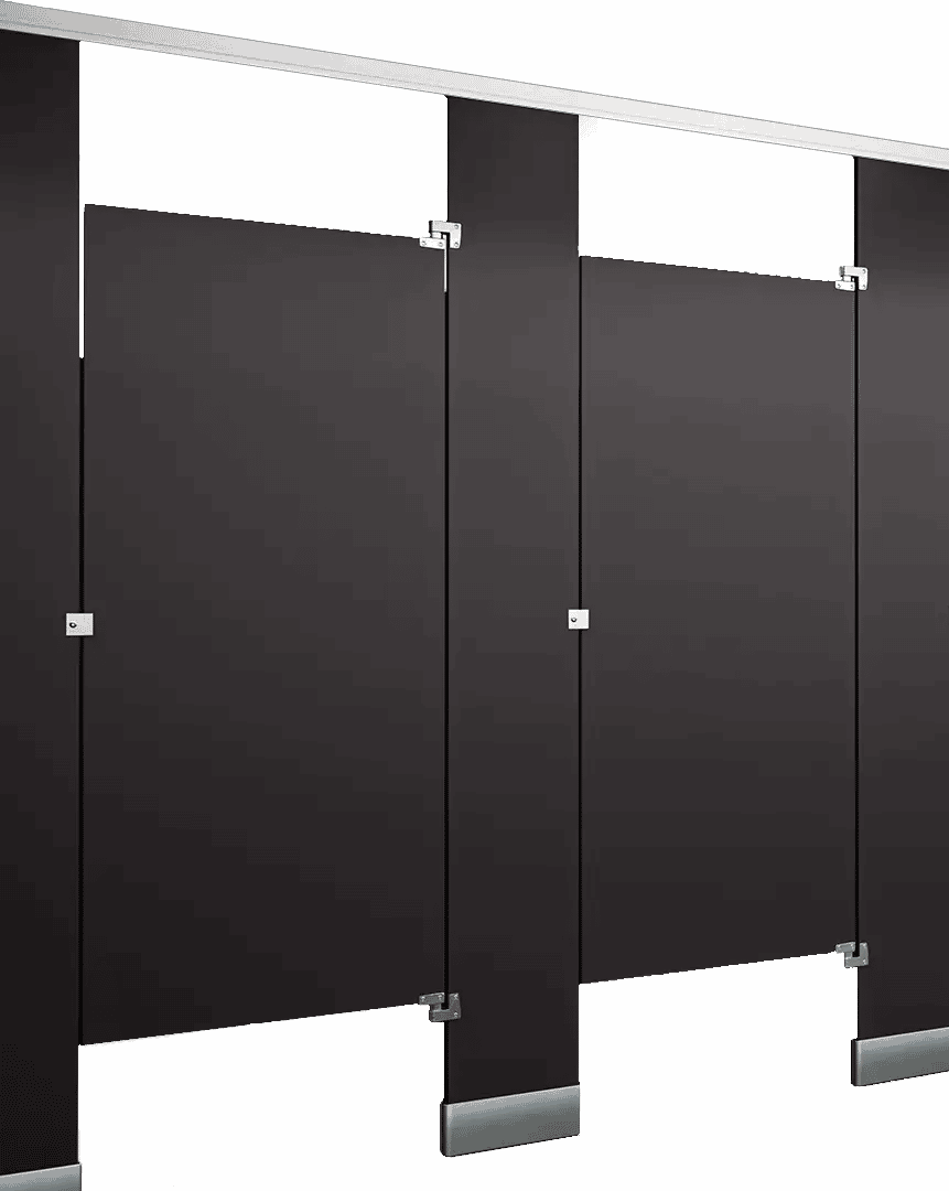 Black Solid Phenolic Toilet Partitions