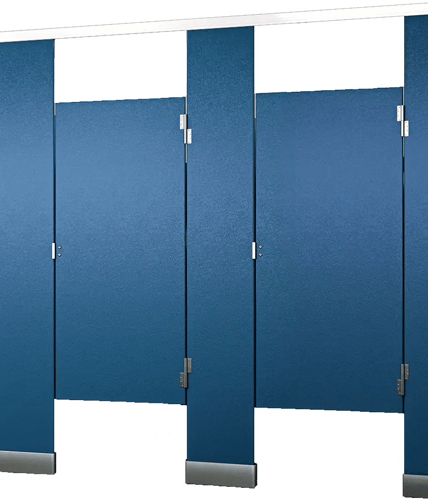 Blue Solid Plastic Bathroom Partitions
