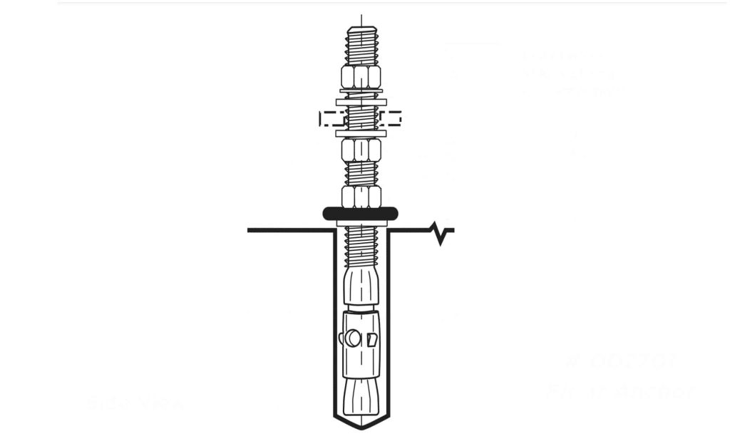 Bobrick Floor Anchor Packet 1002701 Partition Plus