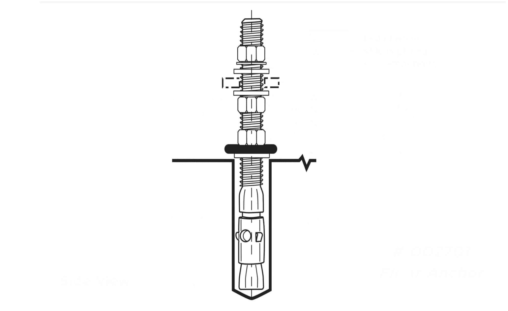 Bobrick Floor Anchor Packet 1002701 Partition Plus