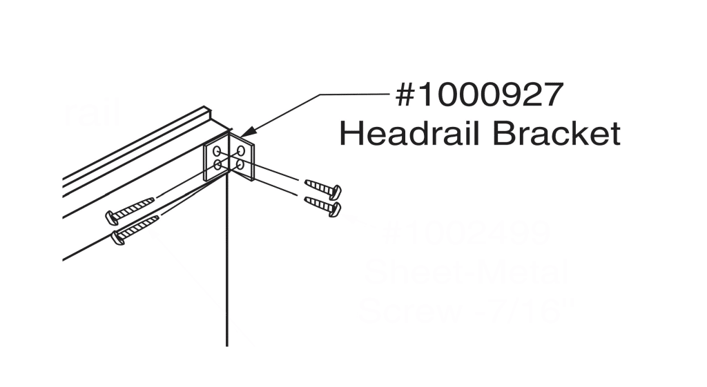 Bobrick Headrail Bracket 1000927 Partition Plus