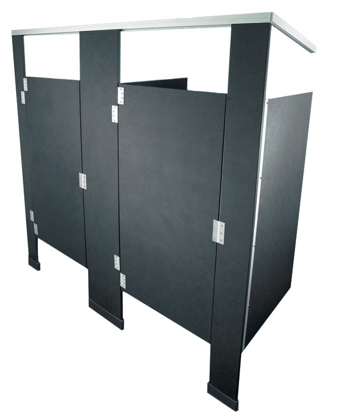 Hadrian Black HDPE Solid Plastic Toilet Partitions