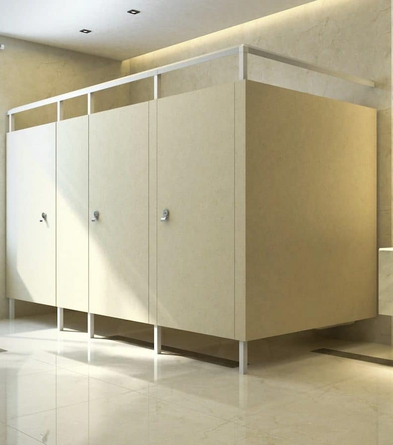 Standard HDPE Solid Plastic Restroom Stalls at Partition Plus