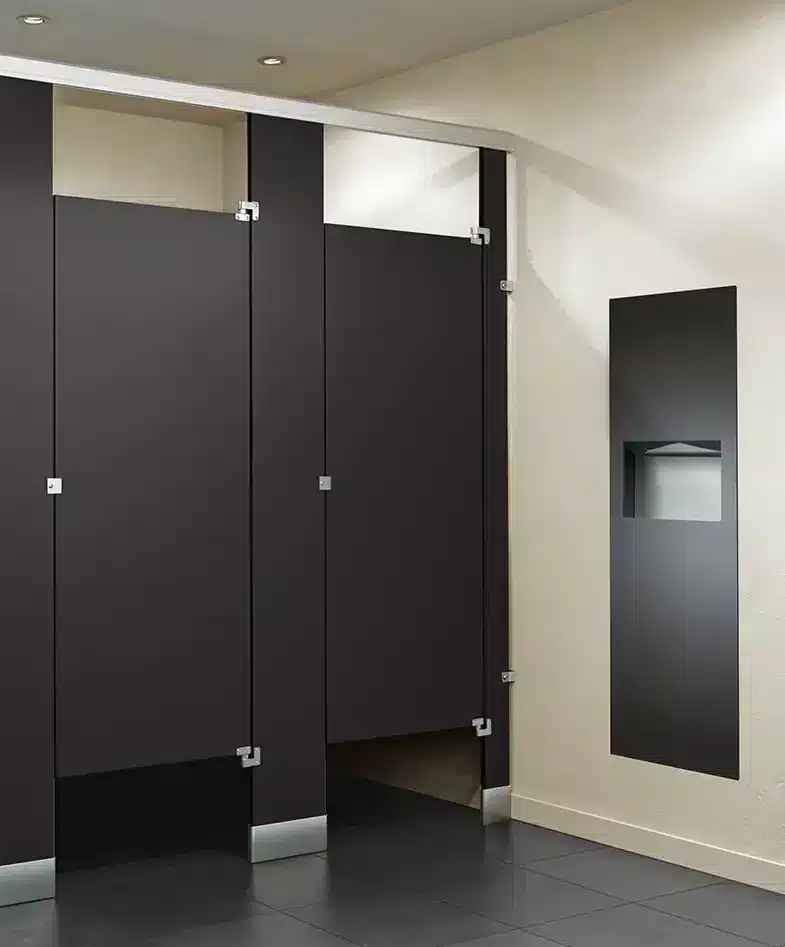 ASI Global Black Phenolic Stalls and Black Paper Towel Dispenser