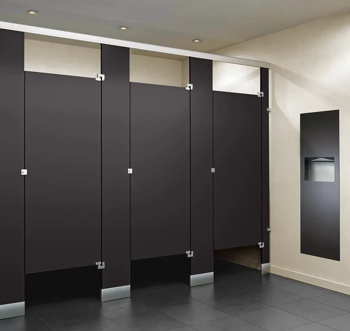 ASI Global Black Solid Phenolic CGL bathroom partitions