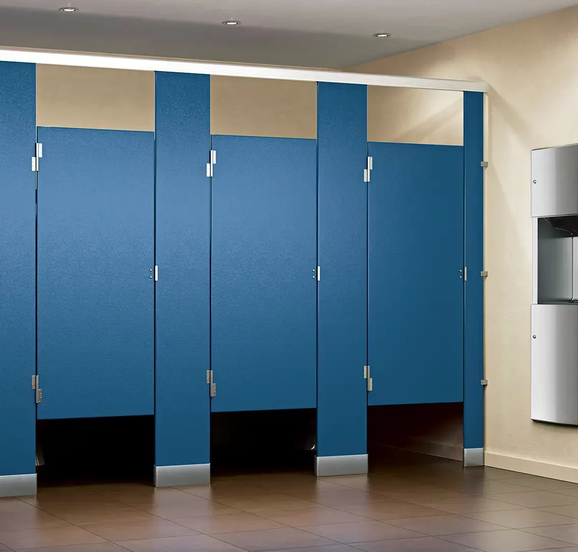 ASI Global blue solid HDPE plastic toilet partitions