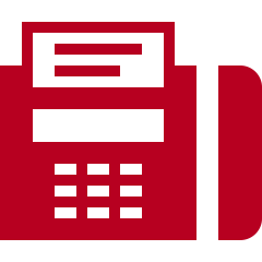 red fax symbol