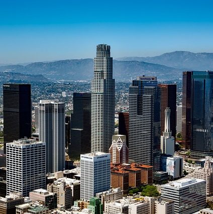 Photograph of the Los Angeles skyline